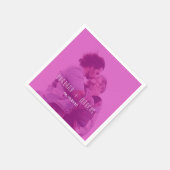 Pink Modern Photo Wedding Servet (Hoek)