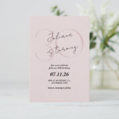 Pink Modern, Simple 30th Birthday Invitation (Debout devant)
