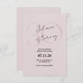 Pink Modern, Simple 30th Birthday Invitation Kaart (Voorkant / Achterkant)