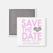 Pink Modern Sla de datum op Magneet (Voorkant / Achterkant)