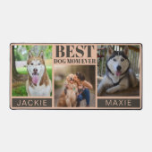 Pink moderne Meilleur Chien Maman Ever 3 Photo Col (Recto)