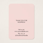 Pink Moderne Mini Collier Elevage Carte d'affichag (Dos)