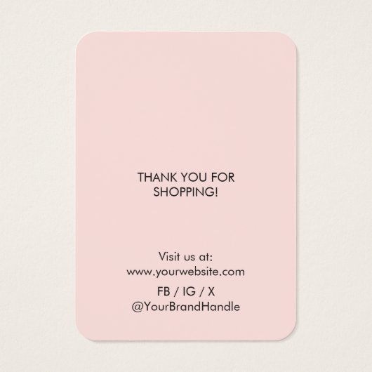 Pink Moderne Mini Collier Elevage Carte d'affichag (Dos)