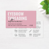 Pink moderne Simple Eyebrow Threading Aftercare (Bureau)