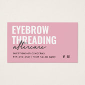 Pink moderne Simple Eyebrow Threading Aftercare (Devant)