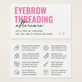 Pink moderne Simple Eyebrow Threading Aftercare  (Devant & derrière)