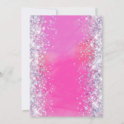 Pink modifiable 9e anniversaire Invitation Modèle  (Dos)