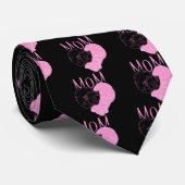 Pink MOM Heart Cats Stropdas (Opgerold)