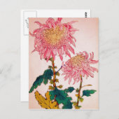 Pink Mondrian Floral Study Briefkaart (Voorkant / Achterkant)