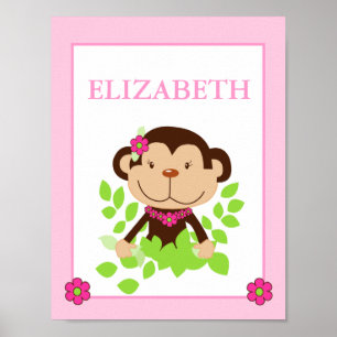 PINK MONKEY (MONKAROONI) CUSTOM NAME PRINT