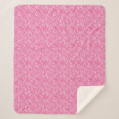 Pink Monkey Pattern Funny Cute Monkeys Sherpa Deken (Voorkant)