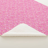 Pink Monkey Pattern Funny Cute Monkeys Sherpa Deken (3/4)