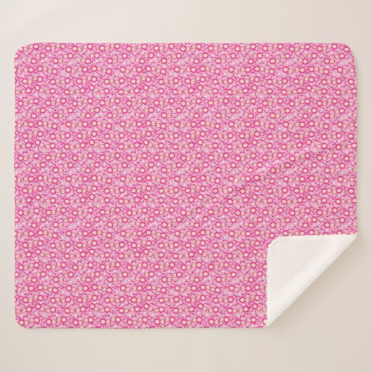 Pink Monkey Pattern Funny Cute Monkeys Sherpa Deken (Voorkant (horizontaal))