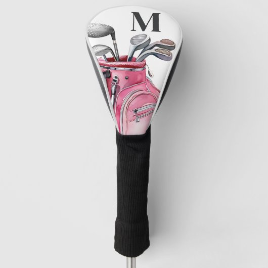 Pink Monogram Golfheadcover (Voorkant)