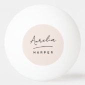 Pink Monogram Script Persoonlijke naam Pingpongballen (Voorkant)