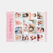 Pink Monogramme photo Collage de couverture en pol (Devant (Horizontal))
