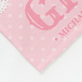 Pink Monogramme photo Collage de couverture en pol (Coin)