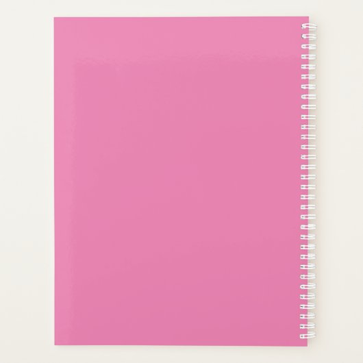 Pink Monogramme Script Inspiration Planner (Dos)