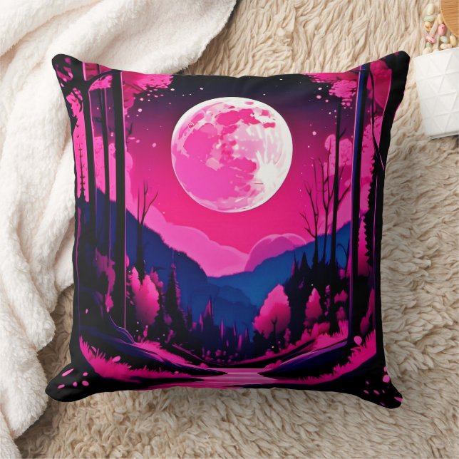 Pink Moon Fantasy Kussen (Deken)