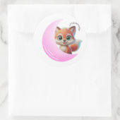 Pink Moon Fox Sticker (Tas)