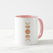 Pink Moon Phases café Mug (Devant droit)