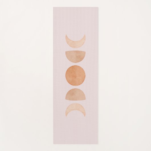 Pink Moon Phases Yoga Mat (Voorkant)
