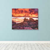 Pink Morning Glory Canvas Afdruk (Insitu (Houten vloer))