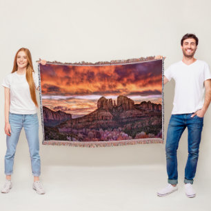 Pink Morning Glory Deken