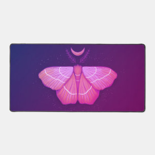 Pink Moth Witchy Night Art - Magische illustratie Bureaumat