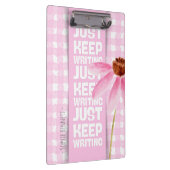 Pink Motivational Gingham Klembord (Rechts)