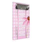 Pink Motivational Gingham Mini Klembord (Schuin)