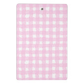 Pink Motivational Gingham Mini Klembord (Achterkant)