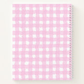 Pink Motivational Gingham Notitieboek (Achterkant)