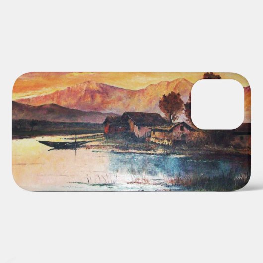 PINK MOUNTAINES LAKE ALPINE SUNSET LANDSCAPE Case-Mate iPhone CASE (Achterkant (horizontaal))