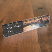 PINK MOUNTAINES LAKE ALPINE SUNSET LANDSCAPE NAAMBORDJE (Zijkant)