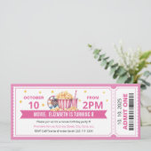 Pink Movie ticket birthday invitation (Debout devant)