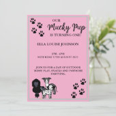 PINK MUCKY PUP - 1ER ANNIVERSAIRE INVITATION - PER (Debout devant)