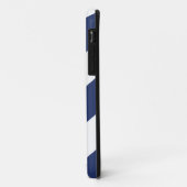 PINK MUSTACHE BLUE STRIPES iPHONE 5 HOESJE (Achterkant/links)