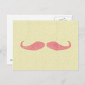 Pink Mustache Briefkaart (Voorkant / Achterkant)