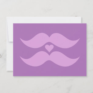 Pink Mustaches invitations personnalisées