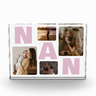 Pink Nan oma's familie fotocollage Fotoblokken