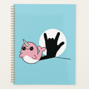 Pink Narwhal ASL I Love You - Deaf Culture Design