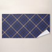 Pink Navy Diagonal Plaid Tartan textured Seamless  (Serviette de bain)