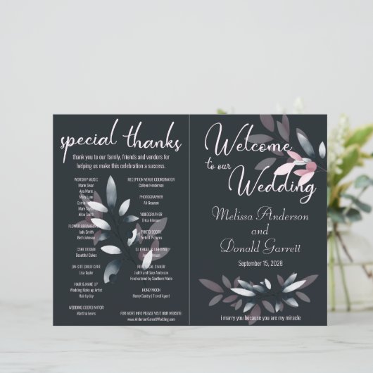 Pink Navy Elegant Aquarelle Plier Programme Comple (Debout devant)