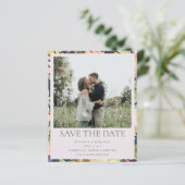 Pink Navy Floral foto van budget sparen de datum K (Staand voorkant)