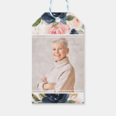 Pink Navy Floral Seed Packet Memorial Funeral Cadeaulabel (Achterkant)