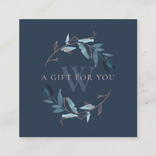 PINK NAVY FOLIAGE INITIAAL WREATH GIFT CERTIFICAAT