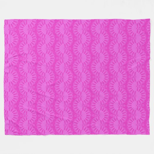 pink neon bright geometric pattern fleece deken (Voorkant (Horizontaal))