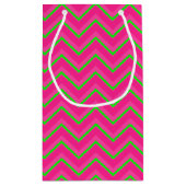 Pink Neon Brown Coll.-CHEVRON 04-GIFT BAG’ s Klein Cadeauzakje (Achterkant)