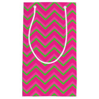 Pink Neon Brown Coll.-CHEVRON 04-GIFT BAG’ s Klein Cadeauzakje